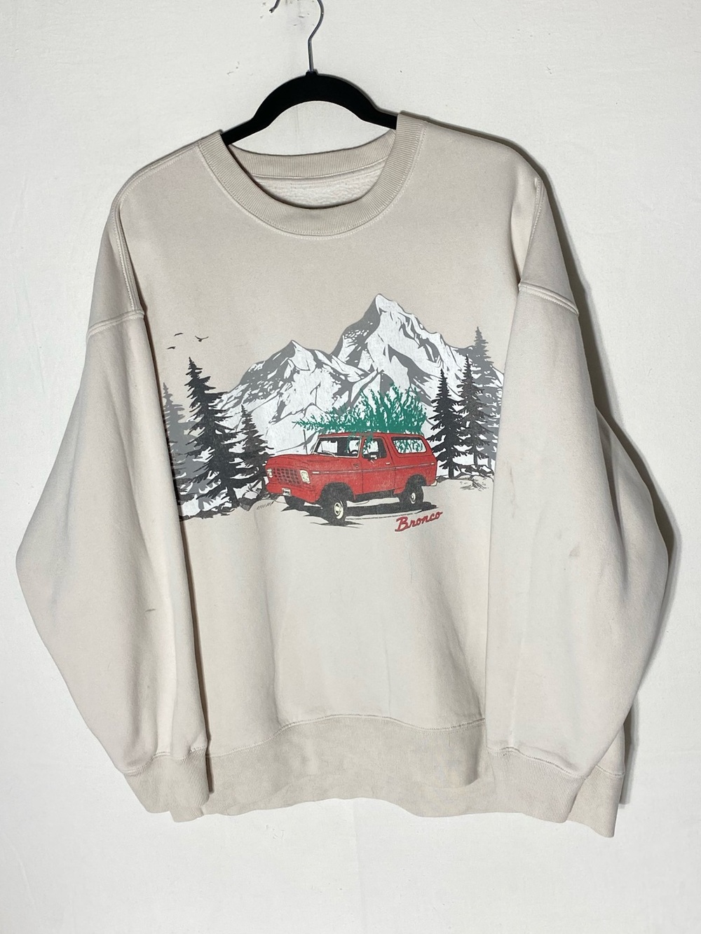 Abercrombie & Fitch SoftAF Ford Bronco Graphic Sweatshirt Size L Mountains